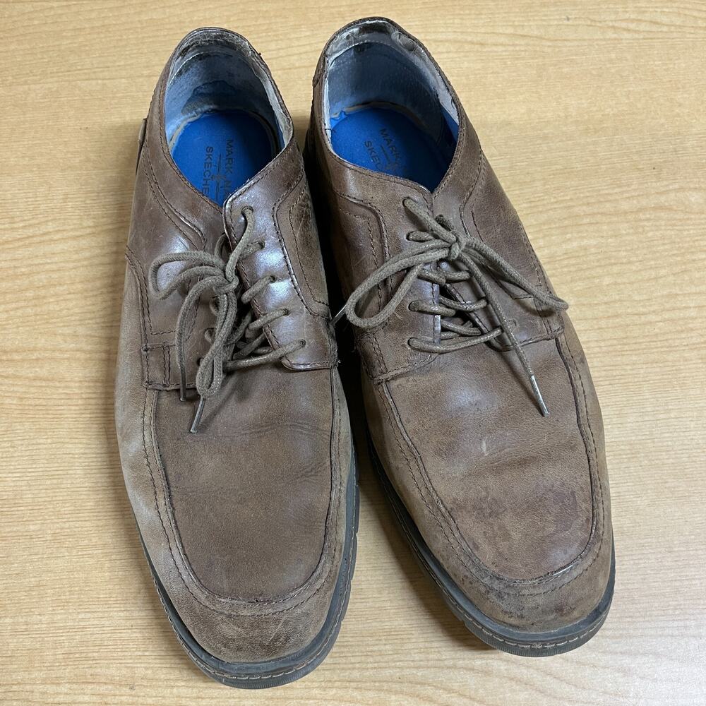 MARK NASON Leather Plain Toe Oxford LaceUp Shoes Men's 12